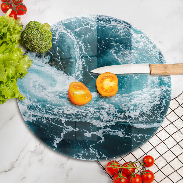 Tocător din sticlă Valuri spumoase de apă