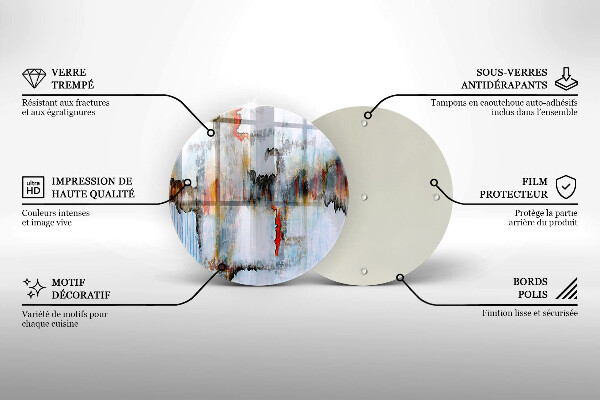 Tocător de bucătărie Vopsele de abstractie