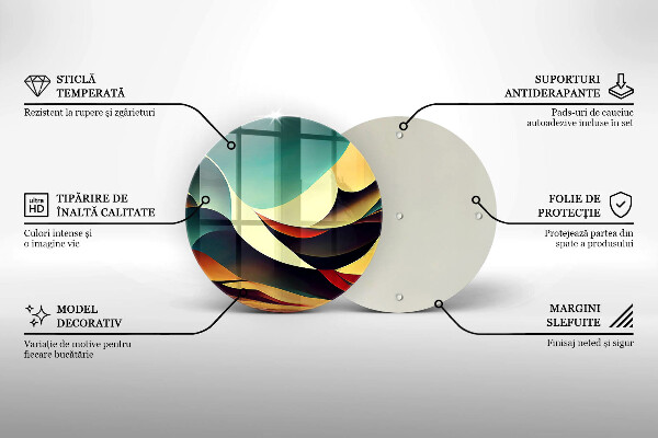 Tocător din sticlă Abstracția formei