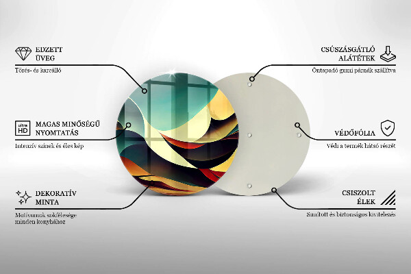 Tocător din sticlă Abstracția formei