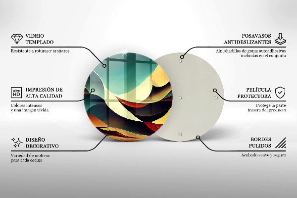 Tocător din sticlă Abstracția formei