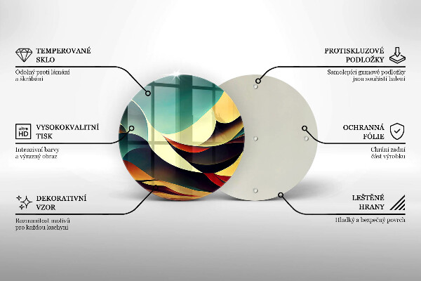 Tocător din sticlă Abstracția formei