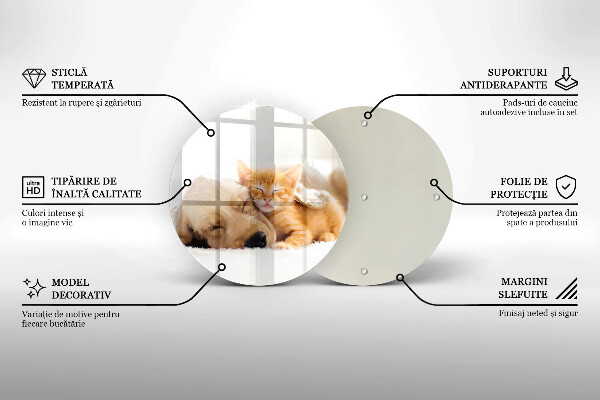 Tocător de bucătărie Animale câine și pisică
