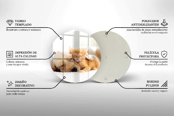 Tocător de bucătărie Animale câine și pisică