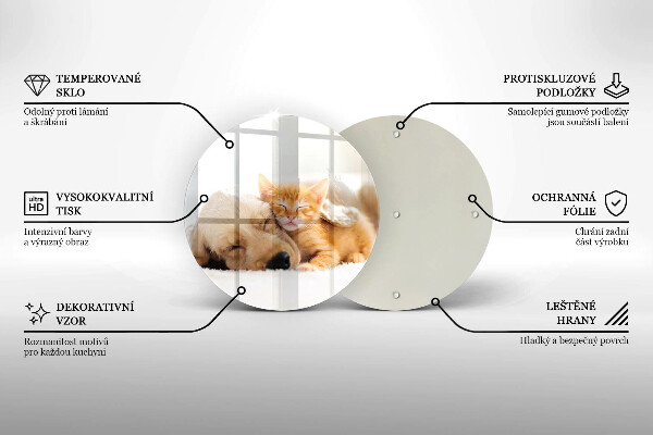 Tocător de bucătărie Animale câine și pisică