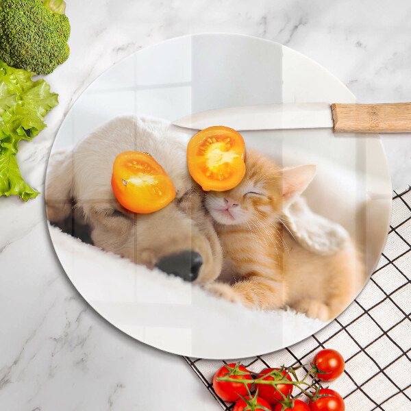 Tocător de bucătărie Animale câine și pisică