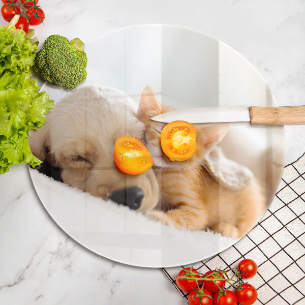 Tocător de bucătărie Animale câine și pisică