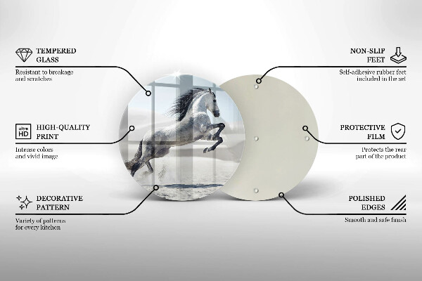 Tocător de bucătărie Călărețul alb