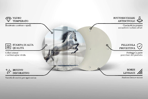 Tocător de bucătărie Călărețul alb