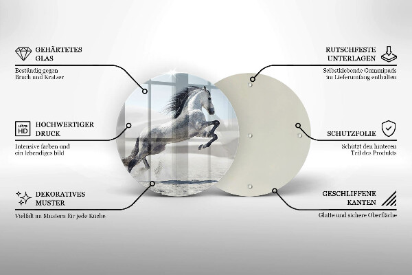 Tocător de bucătărie Călărețul alb