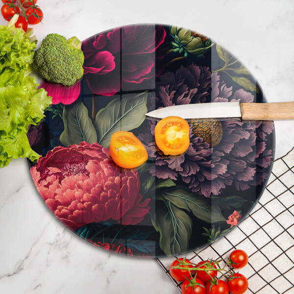 Tocător din sticlă Flori frumoase