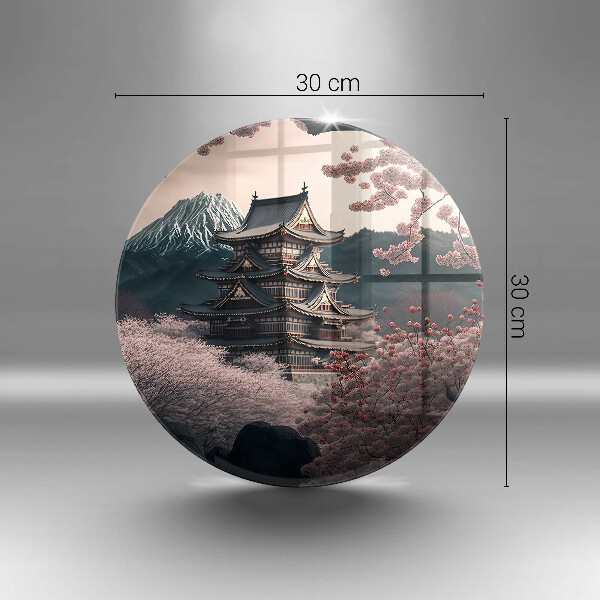 Tocător din sticlă Peisajul clădirilor japoneze