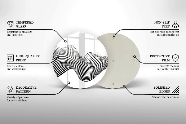 Tocător din sticlă Abstracția liniară