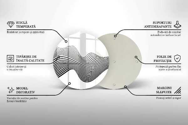 Tocător din sticlă Abstracția liniară
