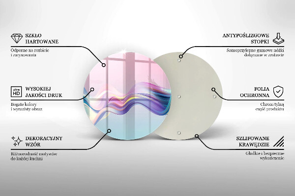 Tocător de bucătărie Abstracția pastelului