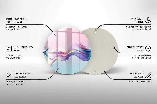 Tocător de bucătărie Abstracția pastelului