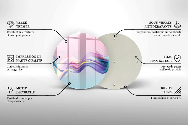 Tocător de bucătărie Abstracția pastelului