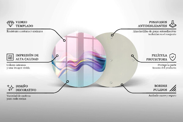 Tocător de bucătărie Abstracția pastelului