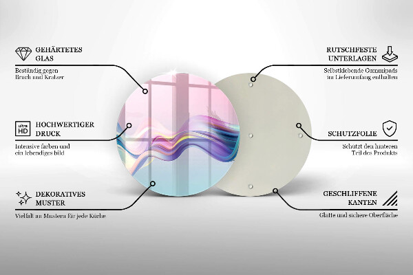 Tocător de bucătărie Abstracția pastelului