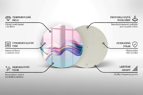 Tocător de bucătărie Abstracția pastelului