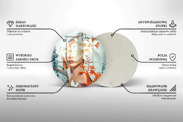 Tocător de bucătărie Femeie în flori