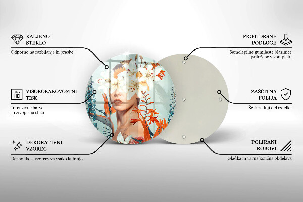 Tocător de bucătărie Femeie în flori