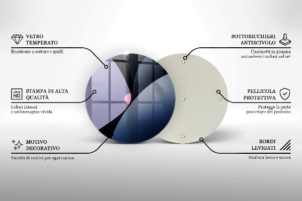 Tocător de bucătărie Forme abstracte