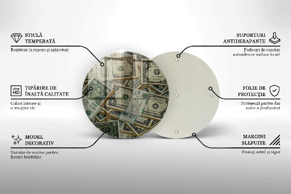 Tocător de bucătărie Bani dolari