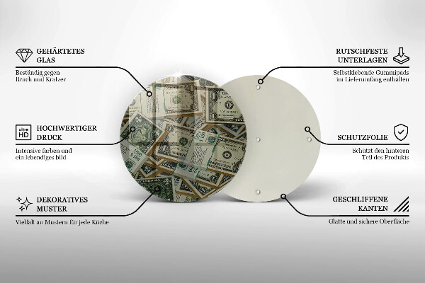 Tocător de bucătărie Bani dolari