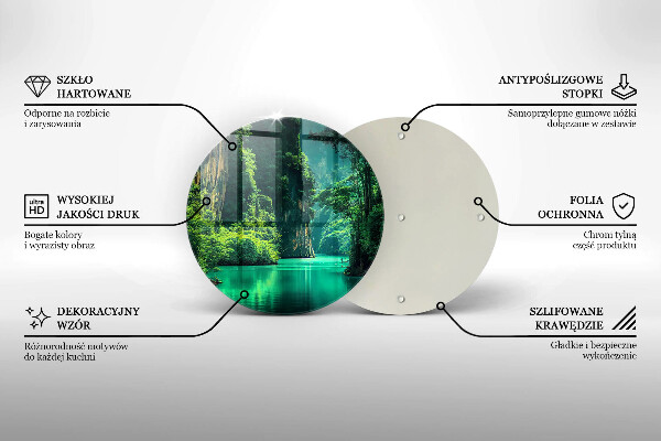 Tocător din sticlă Peisaj lagunar