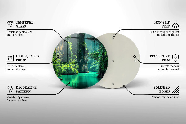 Tocător din sticlă Peisaj lagunar