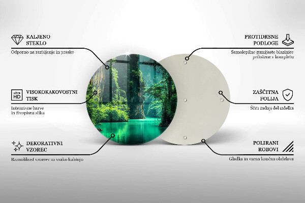 Tocător din sticlă Peisaj lagunar