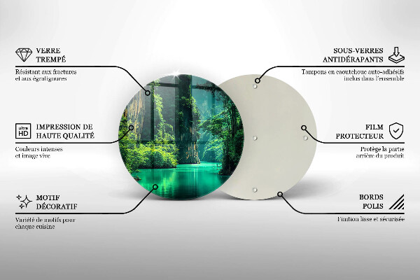 Tocător din sticlă Peisaj lagunar