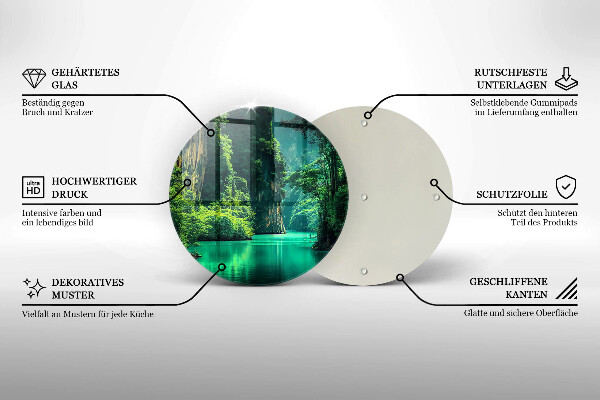 Tocător din sticlă Peisaj lagunar