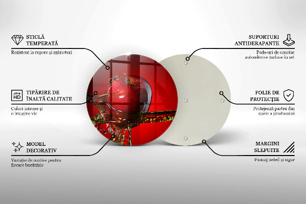 Tocător de bucătărie Fructe de măr în apă