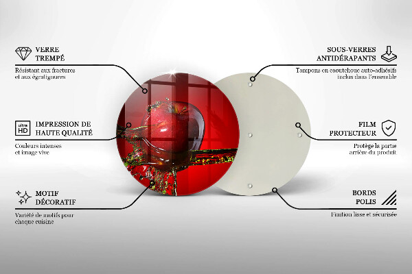 Tocător de bucătărie Fructe de măr în apă