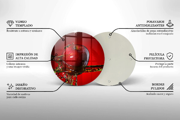 Tocător de bucătărie Fructe de măr în apă