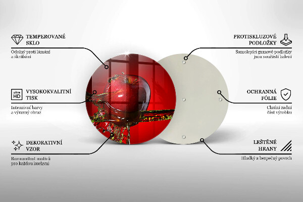 Tocător de bucătărie Fructe de măr în apă