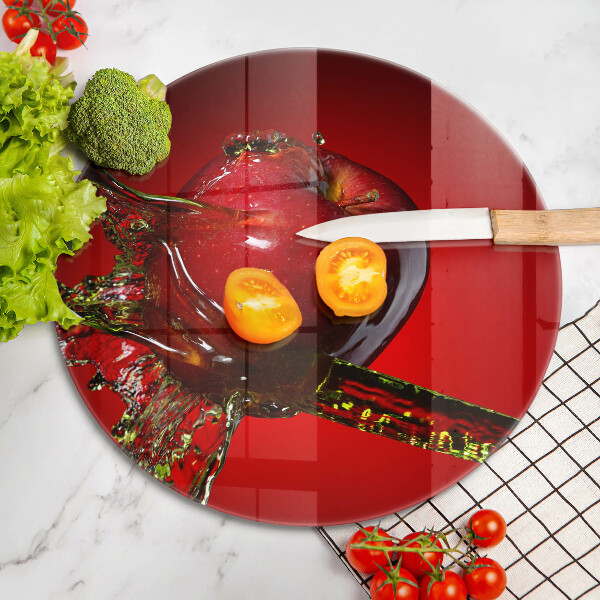 Tocător de bucătărie Fructe de măr în apă