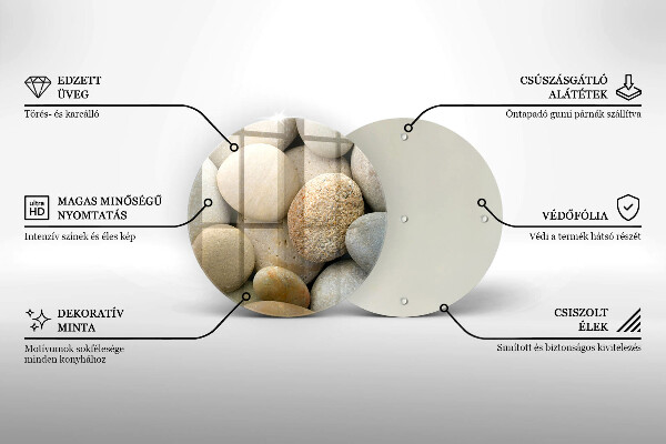 Tocător de bucătărie Model de pietre ovale