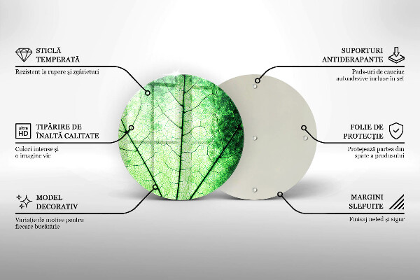 Tocător de bucătărie Frunză decorativă filonată