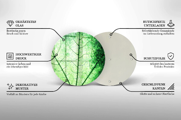 Tocător de bucătărie Frunză decorativă filonată