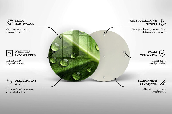 Tocător de bucătărie Natură rouă și frunze