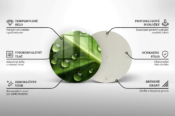 Tocător de bucătărie Natură rouă și frunze