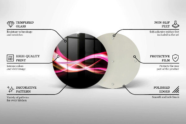 Tocător de bucătărie Fum neon abstract