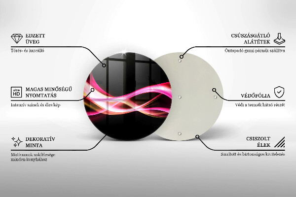 Tocător de bucătărie Fum neon abstract
