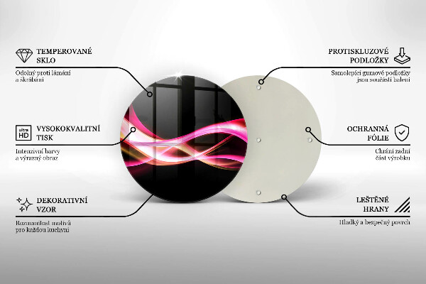 Tocător de bucătărie Fum neon abstract