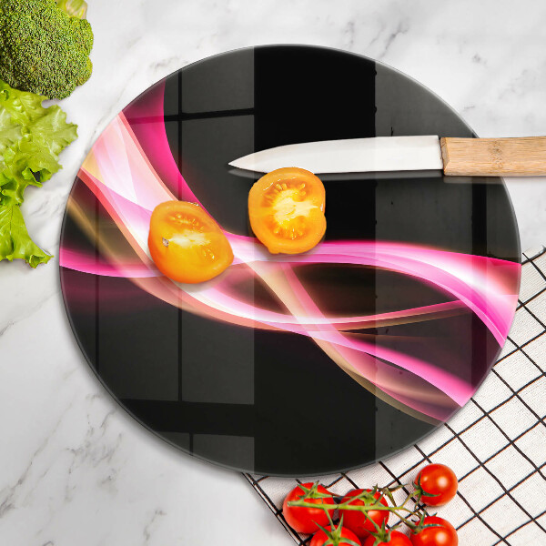 Tocător de bucătărie Fum neon abstract