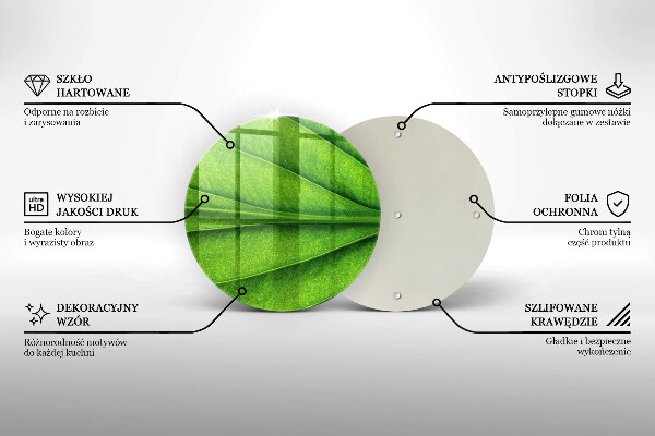 Tocător de bucătărie Frunză de nervură natură