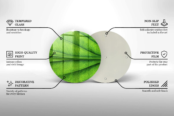Tocător de bucătărie Frunză de nervură natură
